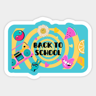 Back to School retro Sticker